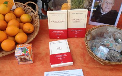 Belle vente de livres  et de fruits à l’occasion de l’Assomption à Notre Dame de Laghet